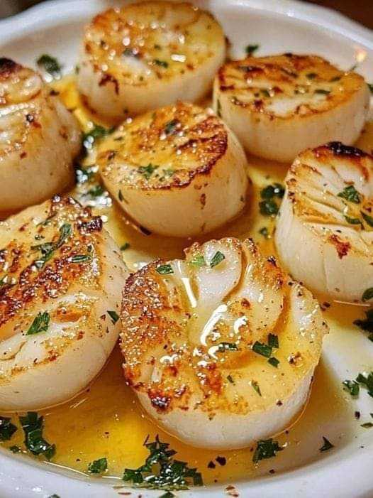 Garlic Butter Baked Scallops