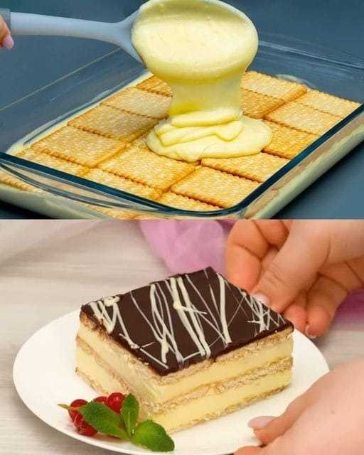 No-Bake Biscuit Cake with Coffee Drink