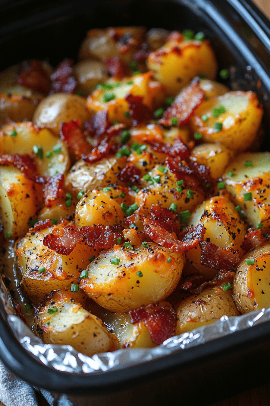 Slow Cooker Cheesy Bacon Ranch Potatoes