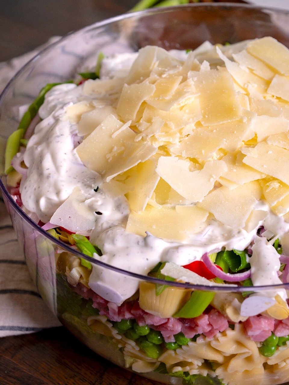 Layered Spring Pasta Salad