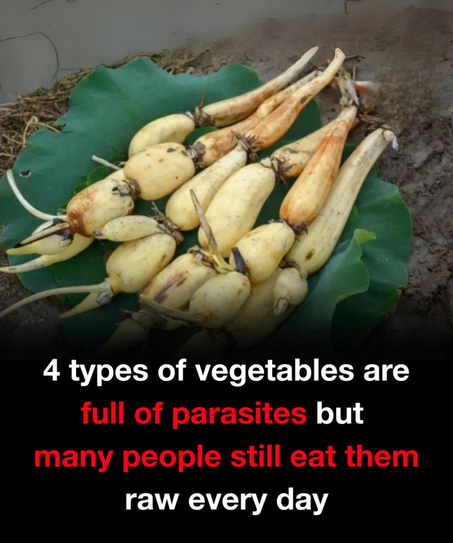 4 types of vegetables are full of parasites but many people still eat them raw every day