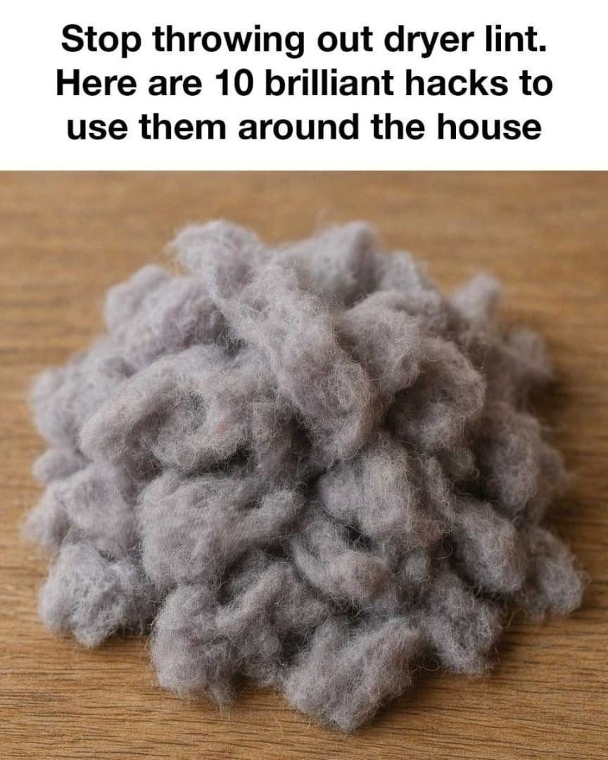Stop throwing out dryer lint. Here are 10 brilliant hacks to use them around the house