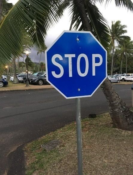 The Meaning Behind a Blue Stop Sign: Unraveling the Mystery