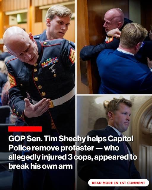 The protester was later identified as Green Party Senate candidate Brian McGinnis……..READ MORE IN 1ST COMMENT