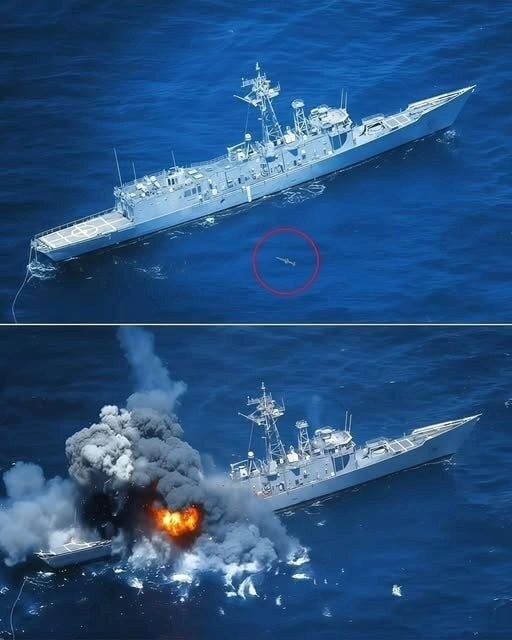 USS Rodney M. Davis (FFG-60) Sink After hit by…See more below