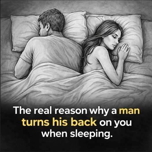If your partner turns their back on you while sleeping, it means…