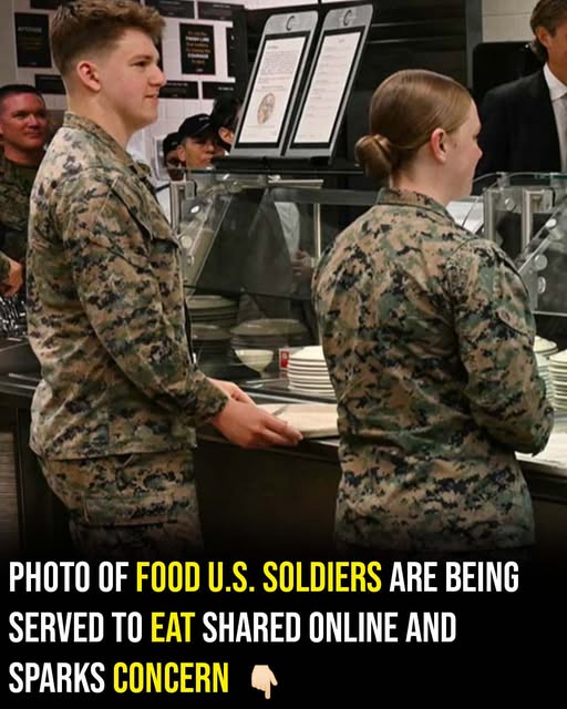 US soldiers shares concerning photo of food being served
